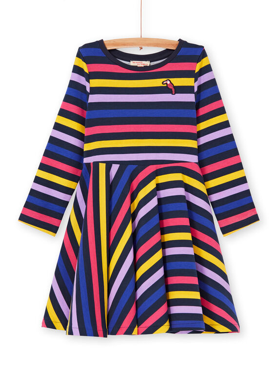 Black and blue striped dress LANAUROB2 / 21S901P1ROBC205