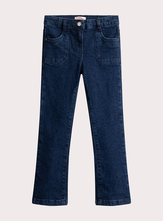  Dark flare-cut denim jeans for girls  VAJOPANT2 / 24W901J1PANP271