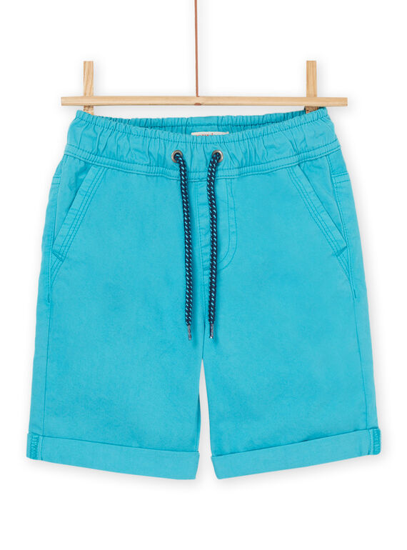 Turquoise canvas Bermuda shorts ROJOBERMU3 / 23S90291BER202