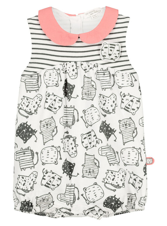 Baby girls' Peter Pan collar romper FOU2BAR / 19SF05J1BAR099