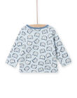 Baby Boy Blue & White Reversible T-shirt NUMOTEE2 / 22SG10N2TML020