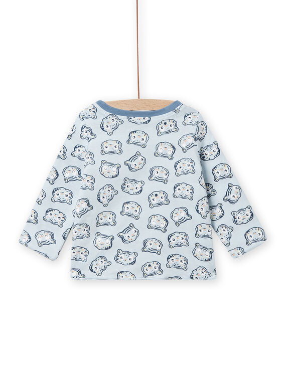 Baby Boy Blue & White Reversible T-shirt NUMOTEE2 / 22SG10N2TML020