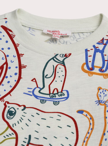 Blue green TEE SHIRT LS XOJATEE1 / 25W902M1TML614