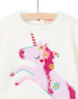 Baby girl ecru and pink sweater MITUPUL / 21WG09K1PUL001