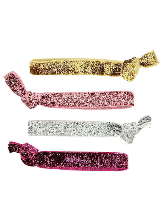 Set of girls' glitter hair elastics FYALIELA / 19SI01V1ELA099