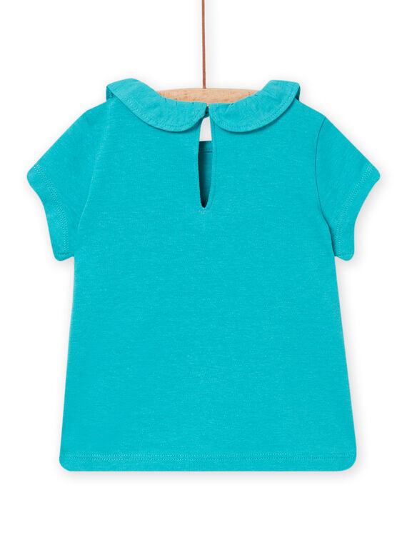 Baby girl turquoise t-shirt NIJOBRA8 / 22SG09C2BRA202