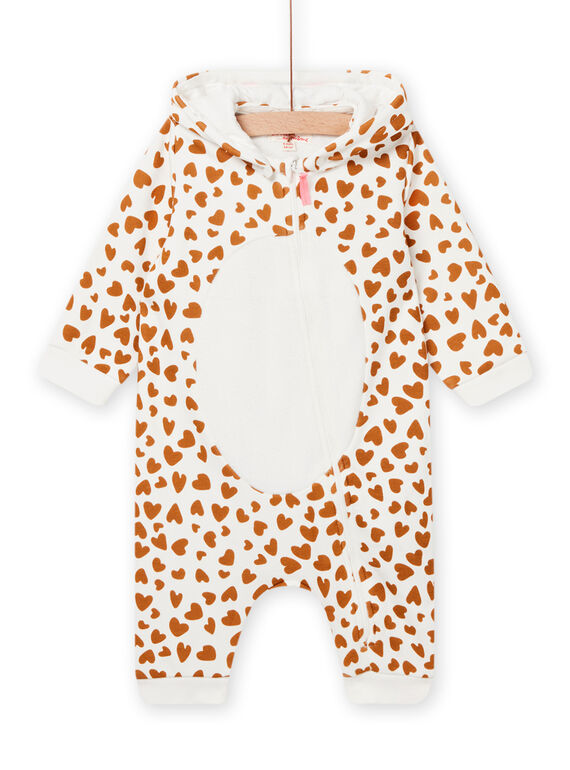 Baby girl's ecru giraffe animation oversyjama NEFISURGIR / 22SH13E1SPY001