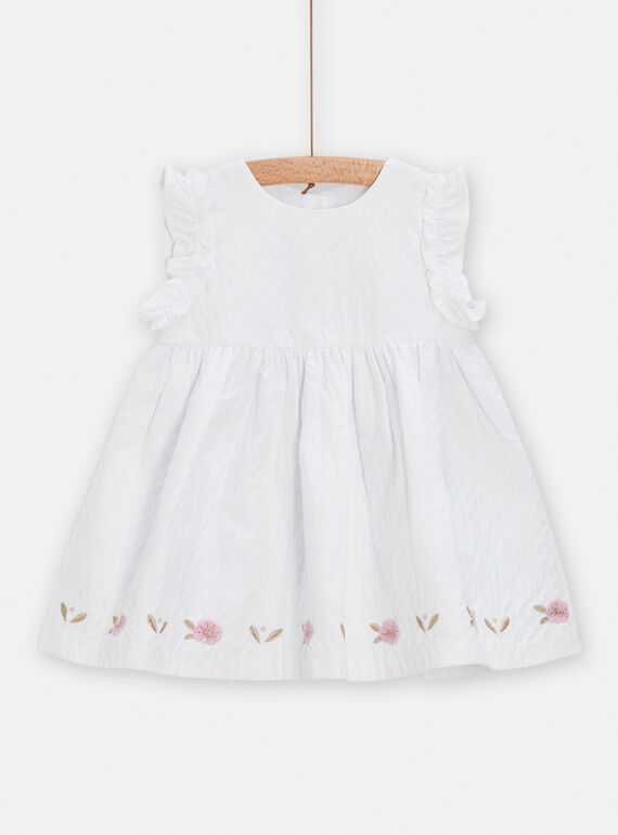 Cream occasion dresses for baby girls TIPOROB2 / 24SG09M2ROB001