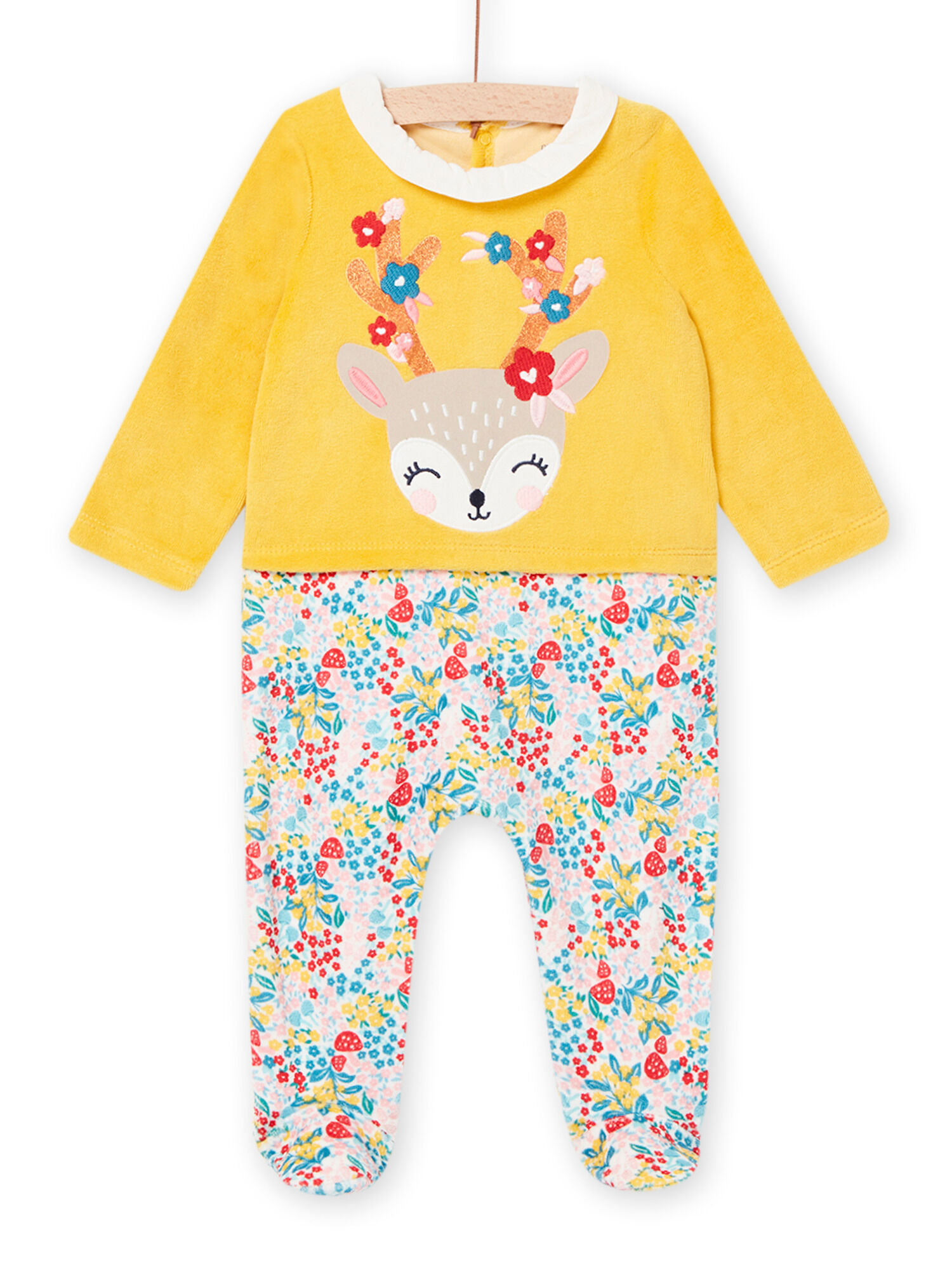 Baby girl mustard romper hot sale
