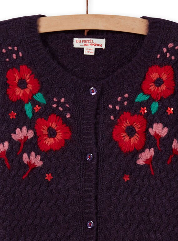 Baby girl's long sleeve floral embroidered cardigan MAFUNCAR2 / 21W901M1CARH703