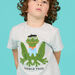 Grey t-shirt with frog animation child boy