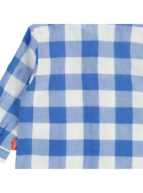 Baby boys' checked shirt CUKLECHEM / 18SG10D1CHM099