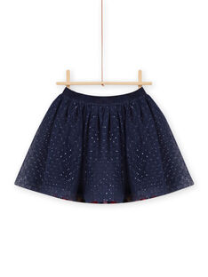 Child girl navy blue tulle skirt with pompons MANOJUP2 / 21W901Q1JUP070