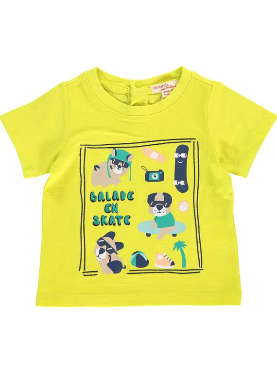 Baby boys' short-sleeved T-shirt CUHOTI / 18SG10E1TMC117