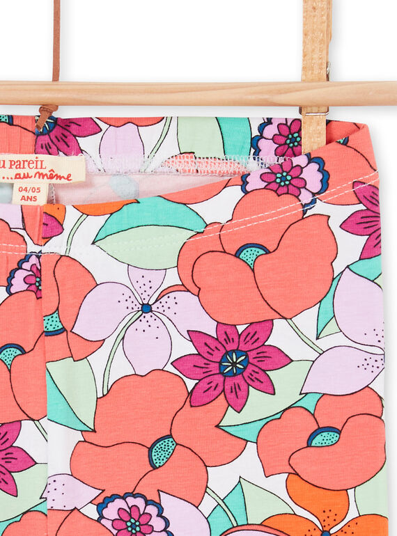 Multicolored leggings child girl LYAVILEG / 21SI01U1CAL000