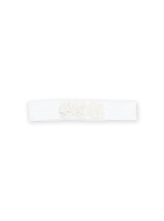 White headband with 3 flowers in 3D RYINEOBAN2 / 23SI09O1BAN000