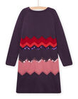 Child girl knitted dress with sequins MAFUNROB2 / 21W901M1ROBH703