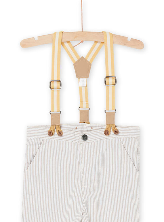 Beige trousers with removable straps RUNEOPAN / 23SG10O1PANI818