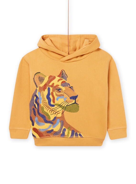 Hoodie with tiger embroidery POMOSWE / 22W902N1SWEB106