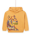 Hoodie with tiger embroidery POMOSWE / 22W902N1SWEB106