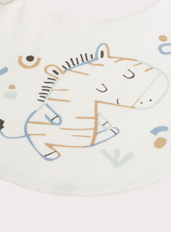 Pack of three zebra design bibs WOU1BAV2 / 25SF4171BAV005