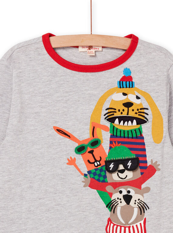 Long sleeve animal animation t-shirt POMUTEE4 / 22W902R2TMLJ922