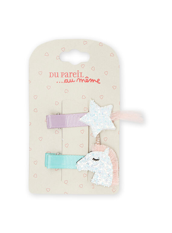Child girl's fancy barrette set NYAJOCLIC13 / 22SI01B1BRT957