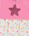 Baby girls' romper in two fabrics CIMABAR2 / 18SG09U2BAR313