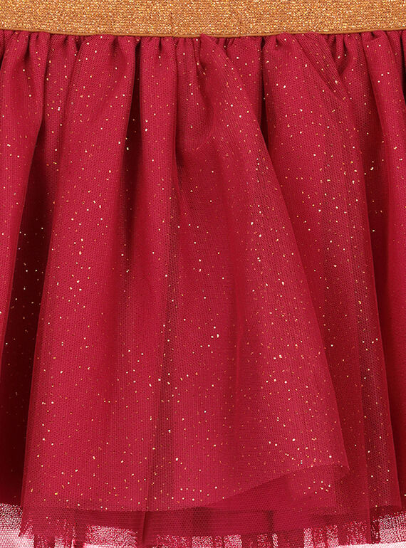 Girls' glitter tulle skirt FABAJUP2 / 19S90161JUP304