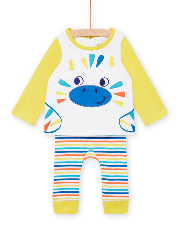 Baby boy zebra print pajamas NEGAPYJTET / 22SH14H1PYJ000