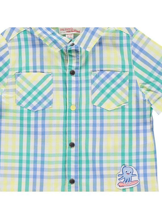 Baby boys' checked shirt CUBUCHEM / 18SG10K1CHM099