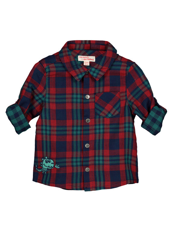 Baby boys' checked shirt GUVECHEM / 19WG1021CHM608