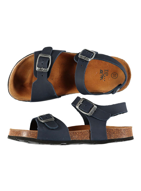 Boys' smart leather sandals FGNUBOUCL / 19SK36D5D0EC218