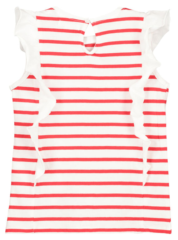 Girls' frilly sleeve T-shirt FATOTI1 / 19S901L2TMC099