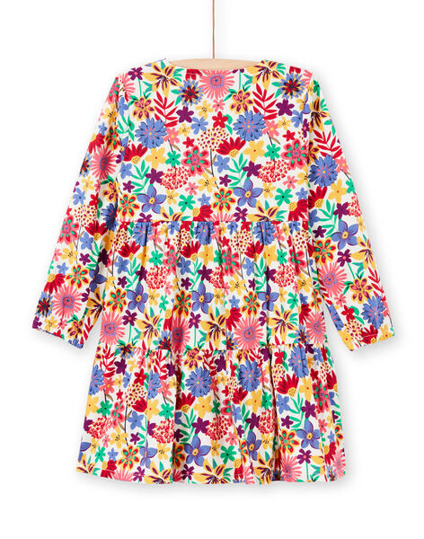 Girl's colorful floral print long sleeve dress MAMIXROB2 / 21W901J3ROB009