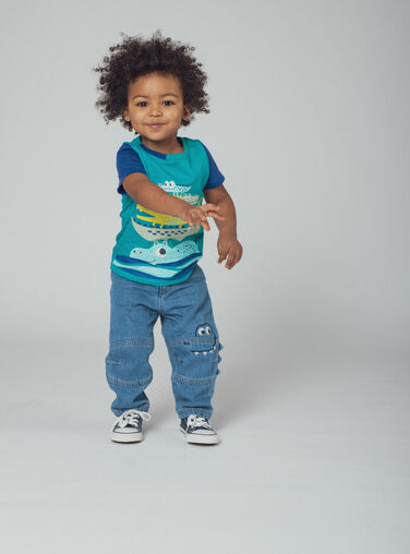 Turquoise TEE SHIRT SS WUBOTEE1 / 25SG10R1TMC202