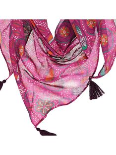 Girls' triangular scarf CYAGAUFOUL / 18SI01L1FOU099