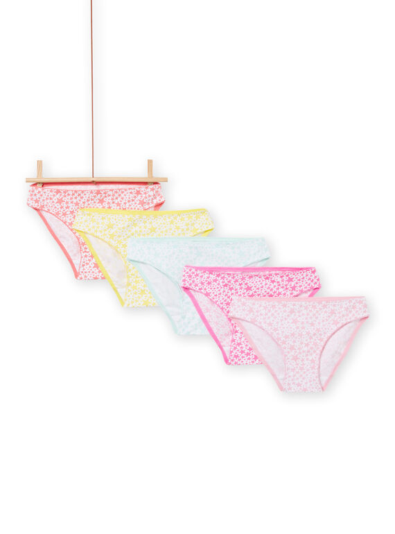 Lot of 5 assorted colorful panties child girl NEFALOTSEM3 / 22SH11J2D5L000