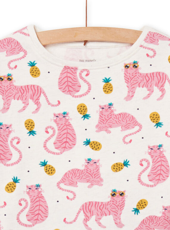 Off white pyjama set child girl NEFAPYJTIG / 22SH11E3PYJ006