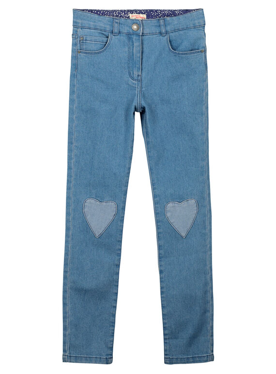 Girls' fancy slim fit jeans FANEJEAN / 19S901B1JEA721