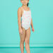 Child girl reversible one-piece swimsuit