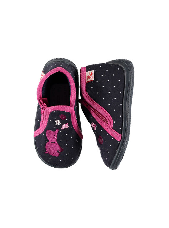 Baby girls' jersey boot slippers FBFBOTELE / 19SK3732D0A070