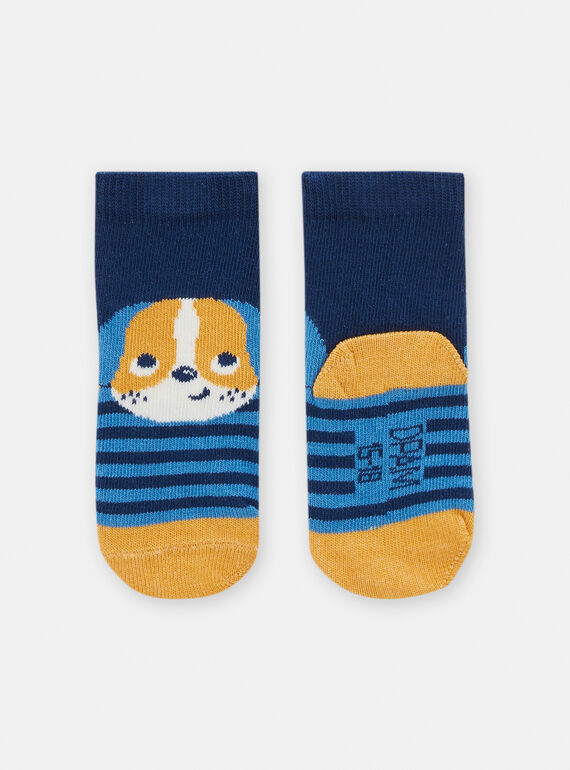 Baby boy blue dog socks TYUJOCHO1 / 24SI1085SOQC214
