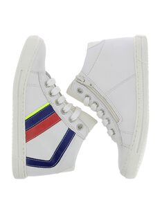 Boys' leather high top trainers CGBASSTAB / 18SK36W1D3F000