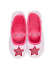 Ballerina slippers with glitter star patch PAPANTSTAR2 / 22XK3542D07328
