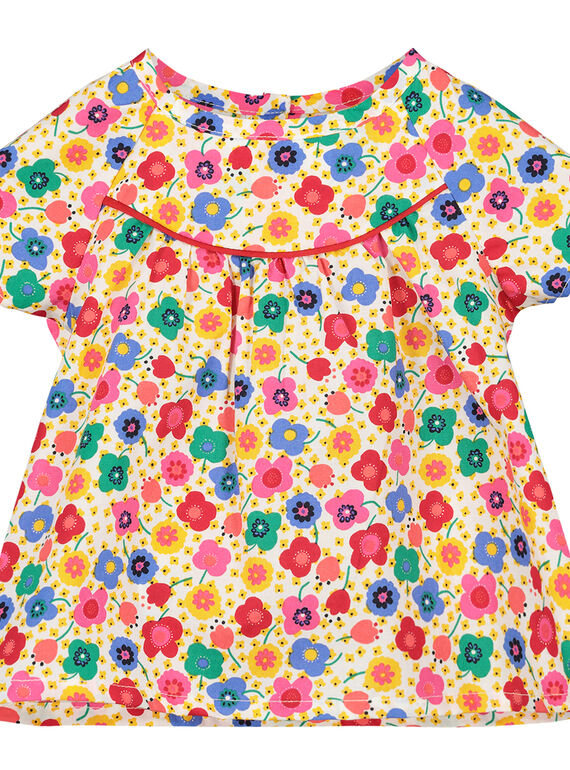 Baby girls' printed blouse FICOCHEM / 19SG0981CHE000