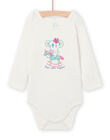 Baby girl ecru bodysuit with koala pattern NEFIBODKOA / 22SH13I4BDL001