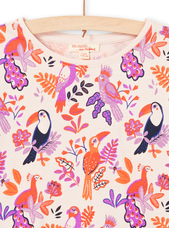 Girl's long sleeve t-shirt with bird design MAPATEE / 21W901H1TMLD319