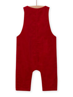 Baby boy's red corduroy overalls with fancy pattern MUFUNSAL1 / 21WG10M2SAL510