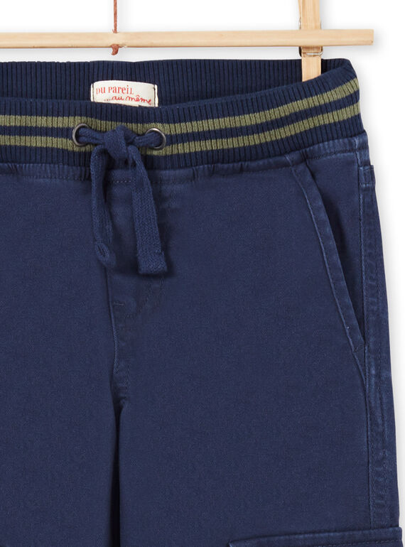 Boy's dark blue pants MOJOPAMAT1 / 21W90228PAN705